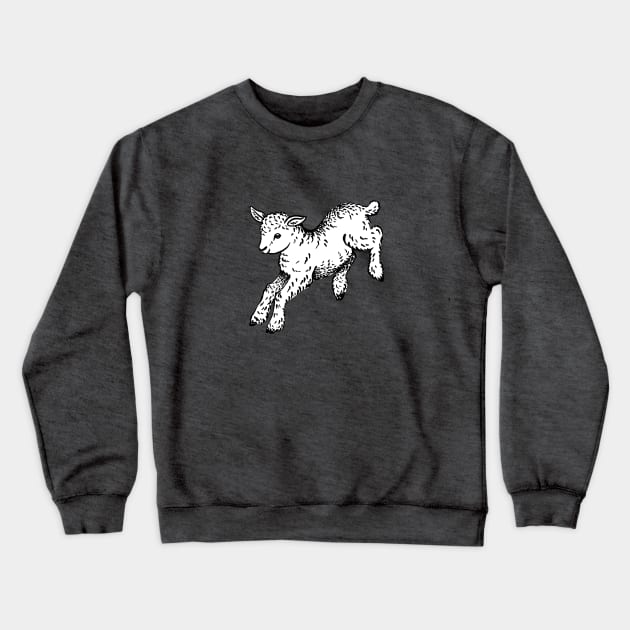 Happy Lamb Crewneck Sweatshirt by illucalliart